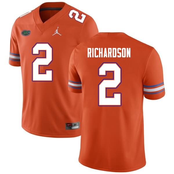 Men's NCAA Florida Gators Anthony Richardson #2 Stitched Authentic Nike Orange College Football Jersey OTI8565FE